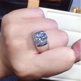 5ct Lab Moissanite Ring 925 Silver Promise Engagement Wedding Band