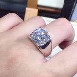 5ct Lab Moissanite Ring 925 Silver Promise Engagement Wedding Band