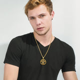 Solomon Star Tree of Life Necklace Stainless Steel Men Punk Jewelry