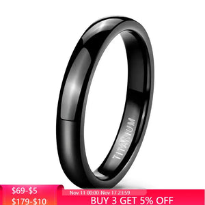 4mm Titanium Wedding Engagement Rings for Men Women