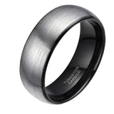 6/8mm Couple Sliver Tungsten Engagement Ring Classic Wedding Band