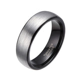 6/8mm Couple Sliver Tungsten Engagement Ring Classic Wedding Band