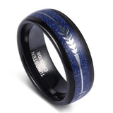 8mm Arrow Tungsten Carbide Men's Wedding Band Ring