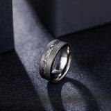 8mm Tungsten Carbide Ring with Zircon Inlay for Men