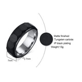 Geometric Hexagon Tungsten Steel Ring Men's Pure Ring