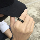 Geometric Hexagon Tungsten Steel Ring Men's Pure Ring