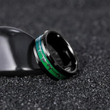 EKG Heartbeat Wedding Band Tungsten Carbide Ring
