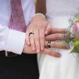 EKG Heartbeat Wedding Band Tungsten Carbide Ring