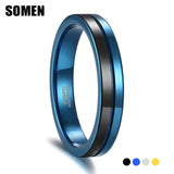 4mm Tungsten Ring Wedding Bands Engagement Rings Jewelry Bague Femme