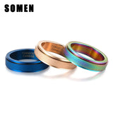 Colorful Tungsten Rainbow Pride Rings Love Couple Anniversary Gift