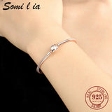Somi Lia-18k Rose Ladies Classic Bracelet, 3MM Snake Chain