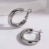 Somilia 18K Gold Earrings 925 Silver Hoop Vintage Wedding Jewelry