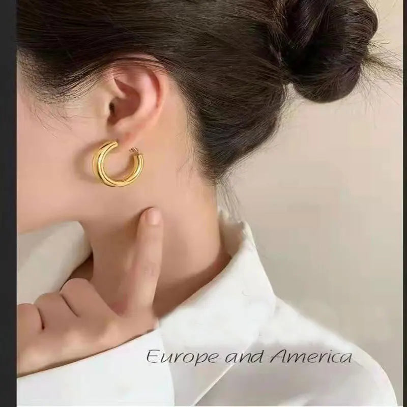 Somilia 925 Silver Hoop Earrings Vintage Circle Earrings for Women