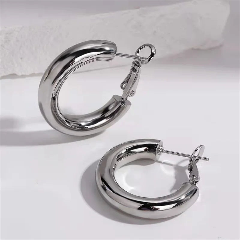Somilia 925 Silver Hoop Earrings Vintage Circle Earrings for Women