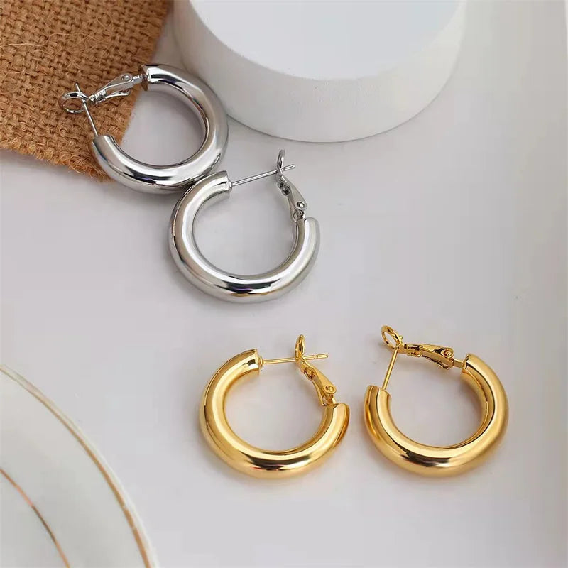 Somilia 925 Silver Hoop Earrings Vintage Circle Earrings for Women
