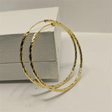 925 Silver Round Earrings Large Circle Piercing 18K Hoop Dropship