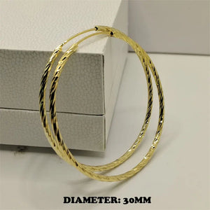 925 Silver Round Earrings Large Circle Piercing 18K Hoop Dropship
