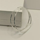 925 Silver Round Earrings Large Circle Piercing 18K Hoop Dropship