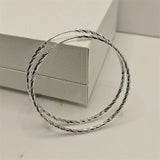 925 Silver Round Earrings Large Circle Piercing 18K Hoop Dropship