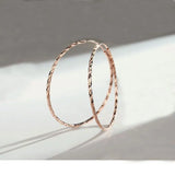 Somilia 925 Silver Round Earrings Large Circle Hoop