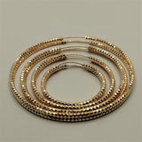 925 Silver Large Circle Rose Hoop Earrings for Women