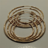 925 Silver Large Circle Rose Hoop Earrings for Women