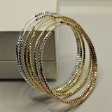 925 Silver Large Circle Rose Hoop Earrings for Women