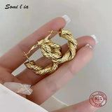 S925 Sterling Silver 18K 30mm Hoop Earring Collection