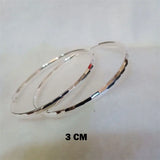 Somilia Women's 50mm Hoop Earrings 925 Sterling Silver