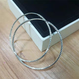 Somilia - Women's Hoop Earrings, 925 Sterling Silver 24K Golden Jewelry