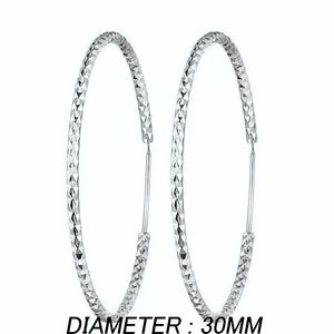 Somilia - Women's Hoop Earrings, 925 Sterling Silver 24K Golden Jewelry