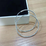 Somilia - Women's Hoop Earrings, 925 Sterling Silver 24K Golden Jewelry