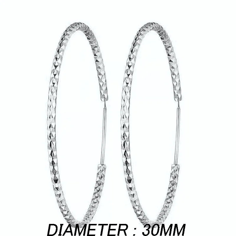 Somilia - Women's Hoop Earrings, 925 Sterling Silver 24K Golden Jewelry