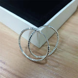 Somilia - Women's Hoop Earrings, 925 Sterling Silver 24K Golden Jewelry