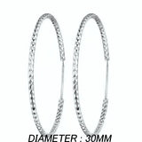 Somilia - Women's Hoop Earrings, 925 Sterling Silver 24K Golden Jewelry