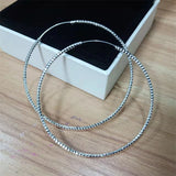 Somilia - Women's Hoop Earrings, 925 Sterling Silver 24K Golden Jewelry