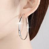 Somilia Women's Hoop Earrings 24k Gold Plated 925 Sterling Silver 3.0mm