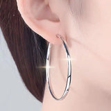 Somilia Women's Hoop Earrings 24k Gold Plated 925 Sterling Silver 3.0mm