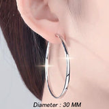Somilia Women's Hoop Earrings 24k Gold Plated 925 Sterling Silver 3.0mm