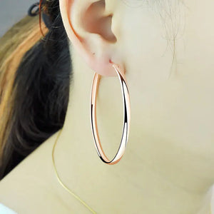 Somilia 925 Sterling Silver Hoop Earrings 3.0mm