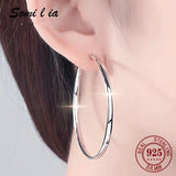 Somilia 925 Sterling Silver Hoop Earrings 3.0mm