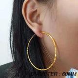 Somilia Platinum Plated Women's Hoop Earrings in Sterling Silver