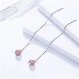 Somilia Style Box Chain Tassel Drop Earrings For Women Long Dangle S925 Silver