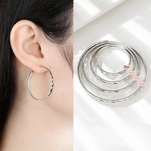 Somilia Women's Big Hoop Earrings, 925 Sterling Silver Jewelry