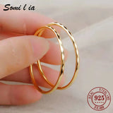 Somilia Women's Big Hoop Earrings, 925 Sterling Silver Jewelry