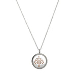 Stainless Steel Locket Necklace Tree of Life Charm with Crystal Glass Pendant