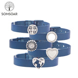 Stainless Steel Mesh Bracelet Bangles with Charms