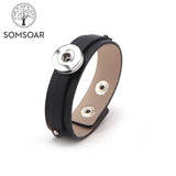 Snap Button Slide Charms Bracelet Set for Women
