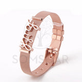 Faith Stainless Steel Mesh Bracelet & Bangle Set with DIY Charms