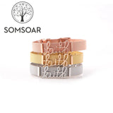 Faith Stainless Steel Mesh Bracelet & Bangle Set with DIY Charms